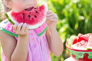watermelon child eating