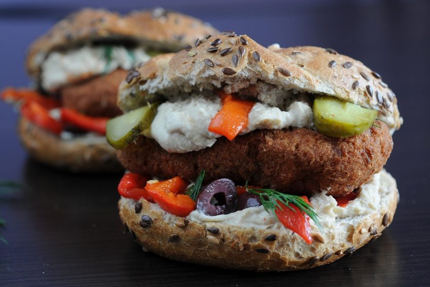 vegan burger sandwich